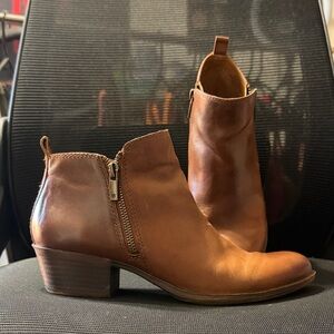 Lucky Brand Tan Leather Ankle Booties